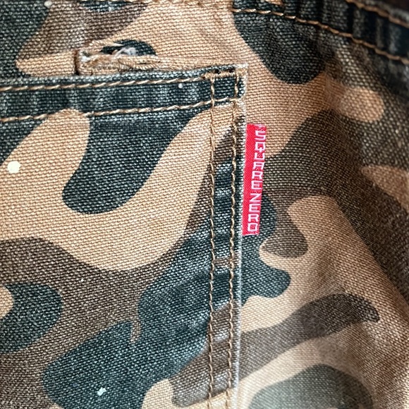 SQUARE ZERO Distressed camouflage paint splatter canvas pant 38x30 - Picture 3 of 11